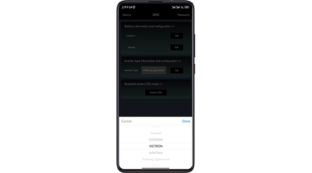 Selection inverter type Selection inverter type
