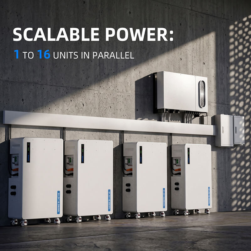 iPower-16.08E 51.2V 16.08KWH | IP65 LiFePO4 Battery | 10 Years Warranty